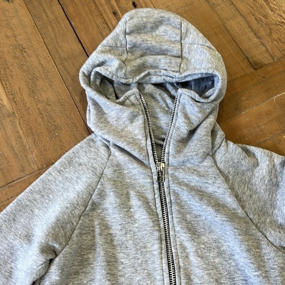 Nununu gray zip front sweatshirt dress - Picture 3 of 7